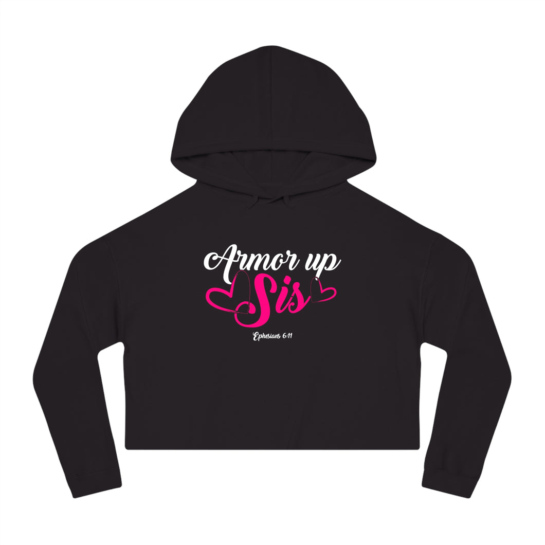 Armor Up Sis Women's Cropped Hoodie