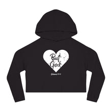 Load image into Gallery viewer, But God Women&#39;s Crop Hoodie
