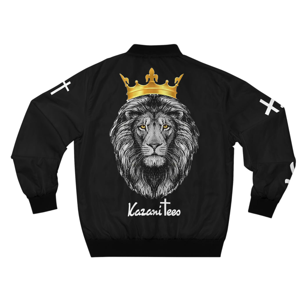 Kazani Tees Lion Bomber Jacket Black