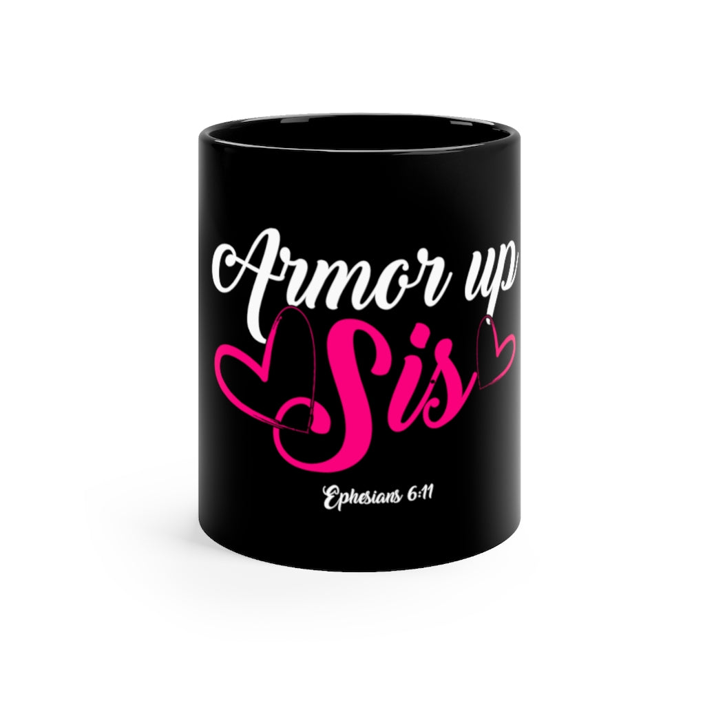 Armor Up Black Mug